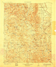 Mt. Goddard California Historical topographic map, 1:125000 scale, 30 X 30 Minute, Year 1912