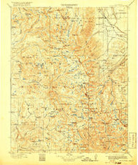 Mt. Goddard California Historical topographic map, 1:125000 scale, 30 X 30 Minute, Year 1912