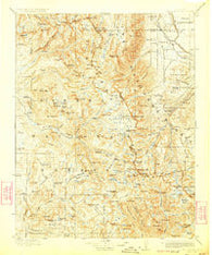 Mt. Goddard California Historical topographic map, 1:125000 scale, 30 X 30 Minute, Year 1912