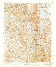 Mt. Goddard California Historical topographic map, 1:125000 scale, 30 X 30 Minute, Year 1912