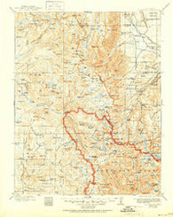 Mt. Goddard California Historical topographic map, 1:125000 scale, 30 X 30 Minute, Year 1912