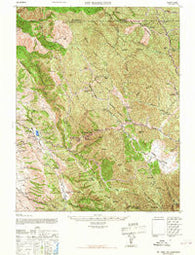 Mt. Hamilton California Historical topographic map, 1:62500 scale, 15 X 15 Minute, Year 1967