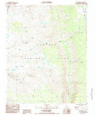 Mt. Kaweah California Historical topographic map, 1:24000 scale, 7.5 X 7.5 Minute, Year 1985