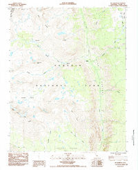Mt. Kaweah California Historical topographic map, 1:24000 scale, 7.5 X 7.5 Minute, Year 1985