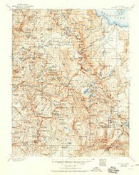 Mt. Lyell California Historical topographic map, 1:125000 scale, 30 X 30 Minute, Year 1901