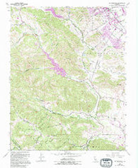 Mt. Madonna California Historical topographic map, 1:24000 scale, 7.5 X 7.5 Minute, Year 1955