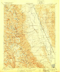 Mt. Whitney California Historical topographic map, 1:125000 scale, 30 X 30 Minute, Year 1907