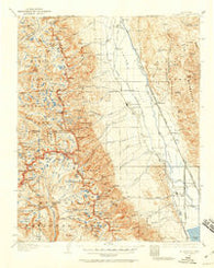 Mt. Whitney California Historical topographic map, 1:125000 scale, 30 X 30 Minute, Year 1937