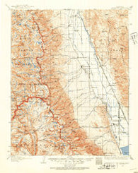 Mt. Whitney California Historical topographic map, 1:125000 scale, 30 X 30 Minute, Year 1937