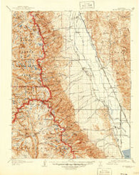 Mt. Whitney California Historical topographic map, 1:125000 scale, 30 X 30 Minute, Year 1907