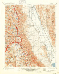 Mt. Whitney California Historical topographic map, 1:125000 scale, 30 X 30 Minute, Year 1907