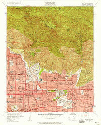 Mt. Wilson California Historical topographic map, 1:24000 scale, 7.5 X 7.5 Minute, Year 1953