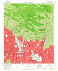 Mt. Wilson California Historical topographic map, 1:24000 scale, 7.5 X 7.5 Minute, Year 1966
