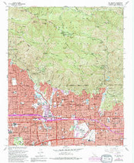 Mt. Wilson California Historical topographic map, 1:24000 scale, 7.5 X 7.5 Minute, Year 1966