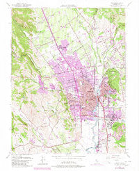 Napa California Historical topographic map, 1:24000 scale, 7.5 X 7.5 Minute, Year 1951