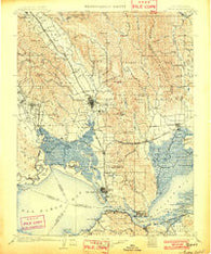 Napa California Historical topographic map, 1:125000 scale, 30 X 30 Minute, Year 1902