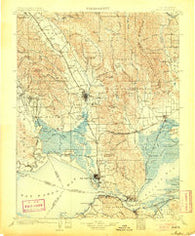 Napa California Historical topographic map, 1:125000 scale, 30 X 30 Minute, Year 1902