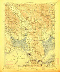 Napa California Historical topographic map, 1:125000 scale, 30 X 30 Minute, Year 1902