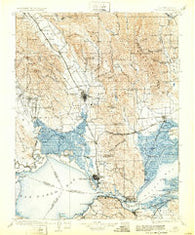 Napa California Historical topographic map, 1:125000 scale, 30 X 30 Minute, Year 1902