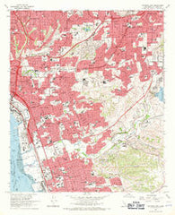 National City California Historical topographic map, 1:24000 scale, 7.5 X 7.5 Minute, Year 1967