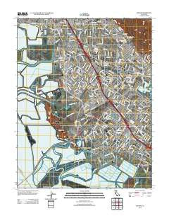 Newark California Historical topographic map, 1:24000 scale, 7.5 X 7.5 Minute, Year 2012