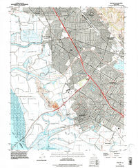 Newark California Historical topographic map, 1:24000 scale, 7.5 X 7.5 Minute, Year 1993