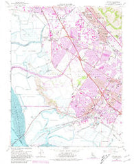Newark California Historical topographic map, 1:24000 scale, 7.5 X 7.5 Minute, Year 1959