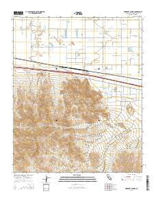 Newberry Springs California Current topographic map, 1:24000 scale, 7.5 X 7.5 Minute, Year 2015