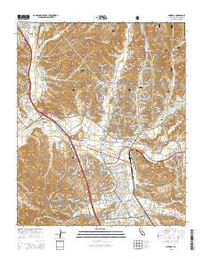 Newhall California Current topographic map, 1:24000 scale, 7.5 X 7.5 Minute, Year 2015