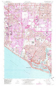 Newport Beach California Historical topographic map, 1:24000 scale, 7.5 X 7.5 Minute, Year 1965
