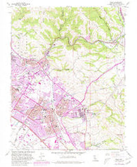 Niles California Historical topographic map, 1:24000 scale, 7.5 X 7.5 Minute, Year 1961