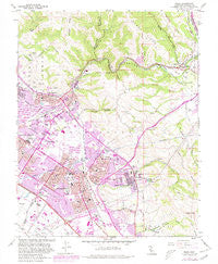 Niles California Historical topographic map, 1:24000 scale, 7.5 X 7.5 Minute, Year 1961
