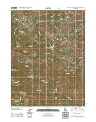 North Yolla Bolly Mountains California Historical topographic map, 1:24000 scale, 7.5 X 7.5 Minute, Year 2012