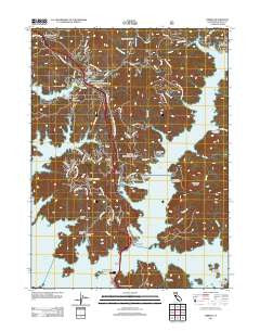 O'Brien California Historical topographic map, 1:24000 scale, 7.5 X 7.5 Minute, Year 2012