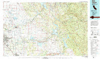 Oakdale California Historical topographic map, 1:100000 scale, 30 X 60 Minute, Year 1994