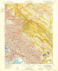 Oakland East California Historical topographic map, 1:24000 scale, 7.5 X 7.5 Minute, Year 1949