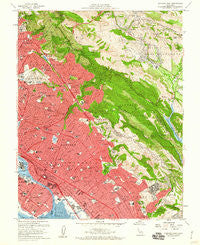 Oakland East California Historical topographic map, 1:24000 scale, 7.5 X 7.5 Minute, Year 1959