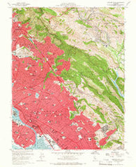 Oakland East California Historical topographic map, 1:24000 scale, 7.5 X 7.5 Minute, Year 1959