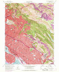 Oakland East California Historical topographic map, 1:24000 scale, 7.5 X 7.5 Minute, Year 1959