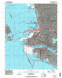 Oakland West California Historical topographic map, 1:24000 scale, 7.5 X 7.5 Minute, Year 1993