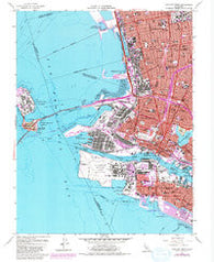 Oakland West California Historical topographic map, 1:24000 scale, 7.5 X 7.5 Minute, Year 1959