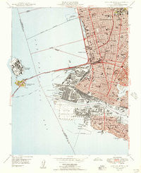 Oakland West California Historical topographic map, 1:24000 scale, 7.5 X 7.5 Minute, Year 1949