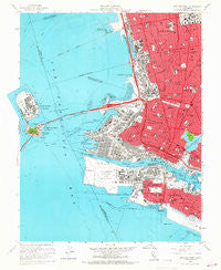 Oakland West California Historical topographic map, 1:24000 scale, 7.5 X 7.5 Minute, Year 1959
