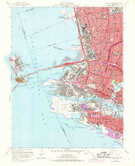 Oakland West California Historical topographic map, 1:24000 scale, 7.5 X 7.5 Minute, Year 1959