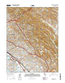 Oakland East California Current topographic map, 1:24000 scale, 7.5 X 7.5 Minute, Year 2015