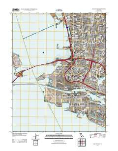 Oakland West California Historical topographic map, 1:24000 scale, 7.5 X 7.5 Minute, Year 2012