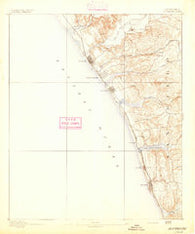 Oceanside California Historical topographic map, 1:62500 scale, 15 X 15 Minute, Year 1893