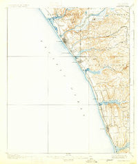 Oceanside California Historical topographic map, 1:62500 scale, 15 X 15 Minute, Year 1901