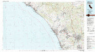 Oceanside California Historical topographic map, 1:100000 scale, 30 X 60 Minute, Year 1982