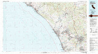 Oceanside California Historical topographic map, 1:100000 scale, 30 X 60 Minute, Year 1982